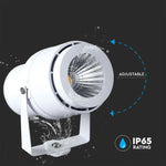 12W (920Lm) V-TAC LED COB põrandaalune aiavalgusti, IP65, valge, neutraalne valge valgus 4000K
