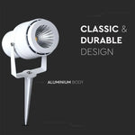 12W (920Lm) V-TAC LED COB põrandaalune aiavalgusti, IP65, valge, neutraalne valge valgus 4000K