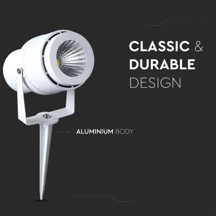 12W (920Lm) V-TAC LED COB põrandaalune aiavalgusti, IP65, valge, neutraalne valge valgus 4000K
