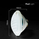 8W(800Lm) LED baseina gaismeklis, V-TAC VT-1258, PAR56, SMD, IP68, balts, 178x110mm, 12V, 120°, 100Lm/W, 2 gadu garantija, silti balta gaisma 3000K