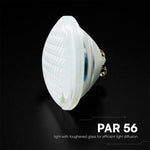12W(1260Lm) LED baseina gaismeklis, V-TAC VT-1262, PAR56, SMD, IP68, balts, Ø178x110mm, 12V AC/DC, 120°, 2 gadu garantija, auksti balta gaisma 6500K