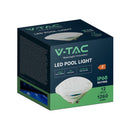 12W(1260Lm) LED baseina gaismeklis, V-TAC VT-1262, PAR56, SMD, IP68, balts, Ø178x110mm, 12V AC/DC, 120°, 2 gadu garantija, silti balta gaisma 3000K