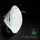 12W(1260Lm) LED baseina gaismeklis, V-TAC VT-1262, PAR56, SMD, IP68, balts, Ø178x110mm, 12V AC/DC, 120°, 2 gadu garantija, silti balta gaisma 3000K