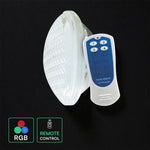 12W(1260Lm) LED RGB baseina gaismeklis, V-TAC VT-1263, PAR56, SMD, IP68, balts, Ø178x110mm, 12V AC/DC, 120°, tālvadības pults, 2 gadu garantija, RGB gaisma