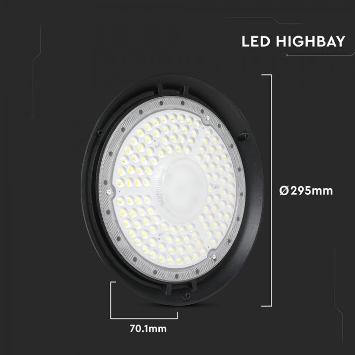 150W(20250Lm) LED High Bay gaismeklis, V-TAC VT-92151, SMD, IP65, IK08, 90°, 5 gadu garantija, auksti balta gaisma 6500K