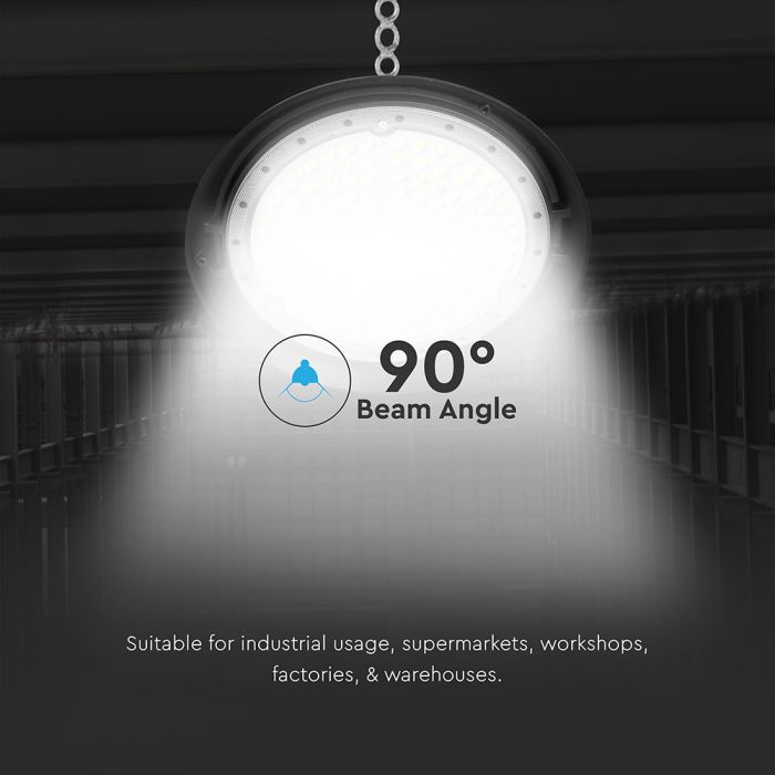 200W(27000Lm) LED industriālā noliktavas laterna, IP65, IK08, V-TAC, neitrāli balta gaisma 4000K