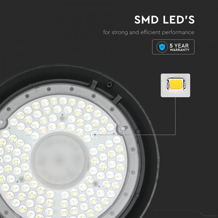 200W(27000Lm) LED industriālā noliktavas laterna, IP65, IK08, V-TAC, neitrāli balta gaisma 4000K