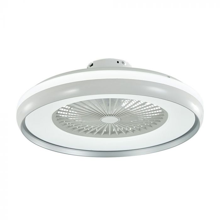 DELIVERY WITHIN 7 DAYS! 45W(3000Lm) LED ceiling luminaire with fan and remote control, AC motor, 3IN1, IP20, grey, V-TAC