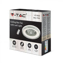 DELIVERY WITHIN 7 DAYS! 45W(3000Lm) LED ceiling luminaire with fan and remote control, AC motor, 3IN1, IP20, grey, V-TAC