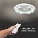 DELIVERY WITHIN 7 DAYS! 45W(3000Lm) LED ceiling luminaire with fan and remote control, AC motor, 3IN1, IP20, grey, V-TAC