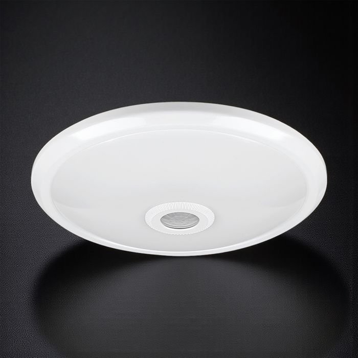 12W(1000Lm) LED CREE apaļš kupola gaismeklis ar PIR kustības sensoru, V-TAC, IP20, balts, neitrāli balta gaisma 4000K