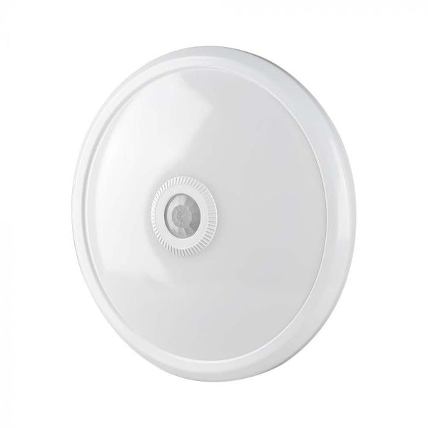 12W(1000Lm) LED CREE apaļš kupola gaismeklis ar PIR kustības sensoru, V-TAC, IP20, balts, neitrāli balta gaisma 4000K