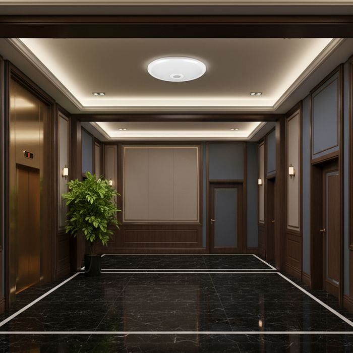 12W(1000Lm) LED CREE apaļš kupola gaismeklis ar PIR kustības sensoru, V-TAC, IP20, balts, neitrāli balta gaisma 4000K