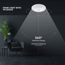 12W(1000Lm) LED CREE apaļš kupola gaismeklis ar PIR kustības sensoru, V-TAC, IP20, balts, neitrāli balta gaisma 4000K