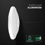 12W(1000Lm) LED CREE apaļš kupola gaismeklis ar PIR kustības sensoru, V-TAC, IP20, balts, neitrāli balta gaisma 4000K
