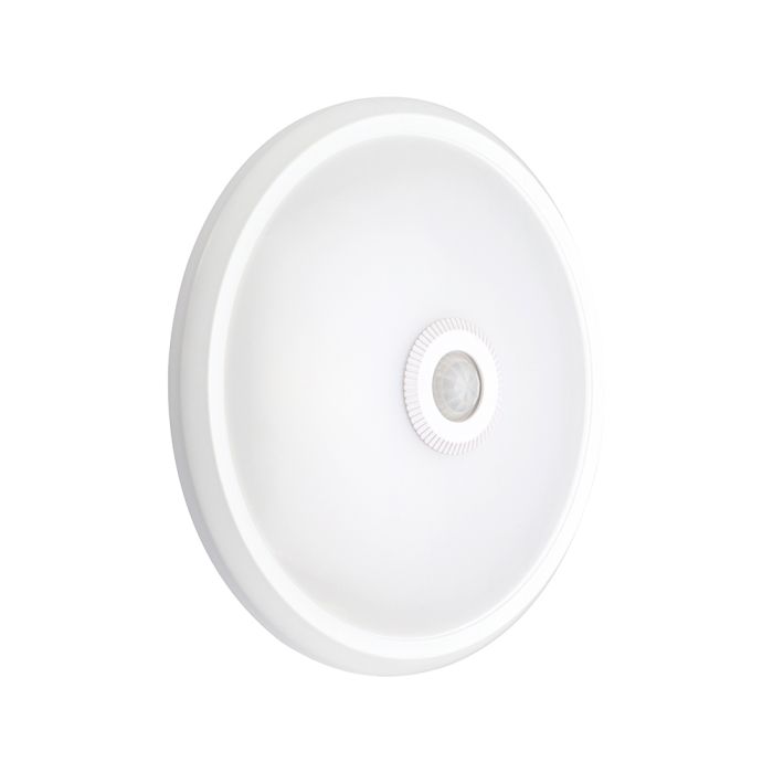 12W(1000Lm) LED kupolveida griestu gaismeklis ar PIR sensoru, V-TAC VT-13, CREE SMD, 85Lm/W, IP20, IK06, balts, Ø290x59,5mm, 120°, 6 gadu garantija, auksti balta gaisma 6400K
