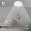 12W(1000Lm) LED kupolveida griestu gaismeklis ar PIR sensoru, V-TAC VT-13, CREE SMD, 85Lm/W, IP20, IK06, balts, Ø290x59,5mm, 120°, 6 gadu garantija, auksti balta gaisma 6400K