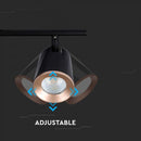 12W(1080Lm) LED wall light, V-TAC, IP20, black, neutral white light 4000K