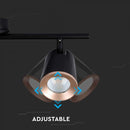 18W(1620Lm) LED wall lamp, V-TAC, IP20, black, warm white light 3000K