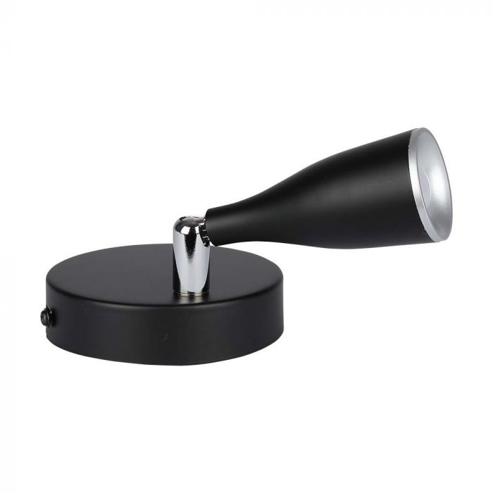 Настенный светодиодный светильник 4,5Вт(420Лм), V-TAC, IP20, черный, нейтральный белый 4000К