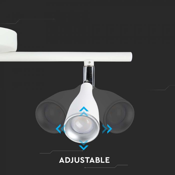 9W(840Lm) LED wall light, V-TAC, IP20, white, warm white light 3000K