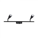 9W(840Lm) LED seinavalgusti, V-TAC, IP20, must, neutraalne valge 4000K