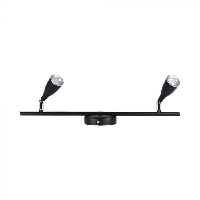 9W(840Lm) LED seinavalgusti, V-TAC, IP20, must, neutraalne valge 4000K