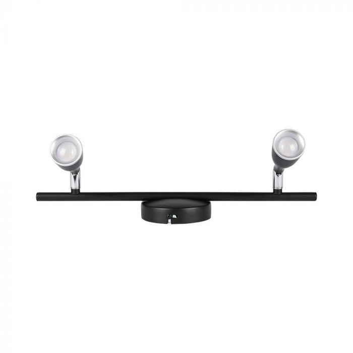9W(840Lm) LED seinavalgusti, V-TAC, IP20, must, neutraalne valge 4000K