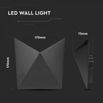 5W(645Lm) LED Fasādes gaismeklis, IP65, V-TAC, neitrāli balta gaisma 4000K