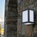 12W(1350Lm) LED sienas gaismeklis, V-TAC, IP65, melns, silti balta gaisma 3000K