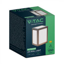 12W(1350Lm) LED sienas gaismeklis, V-TAC, IP65, melns, silti balta gaisma 3000K