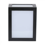 12W(1350Lm) LED sienas gaismeklis, V-TAC, IP65, melns, silti balta gaisma 3000K