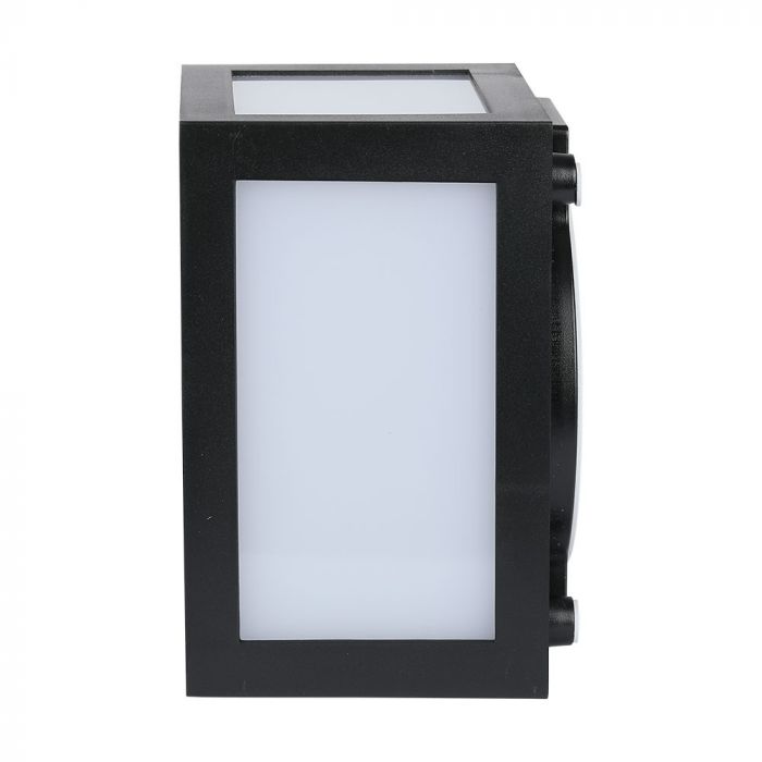 12W(750Lm) LED-fasadarmatur, V-TAC, IP65, svart, fyrkantig, kallvit 6400K