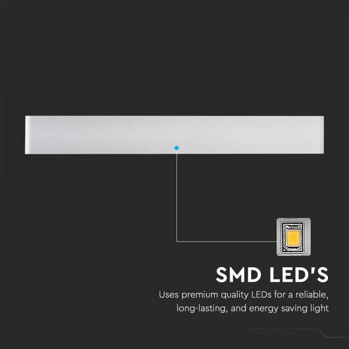 17W(2300Lm) LED Wall lamp, V-TAC, IP44, white, neutral white light 4000K