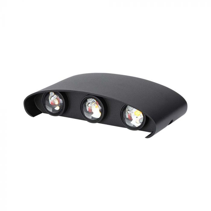 6W(630Lm) LED-fasadarmatur, V-TAC, IP65, svart, neutralvit 4000K