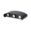 6W(630Lm) LED-fasadarmatur, V-TAC, IP65, svart, neutralvit 4000K