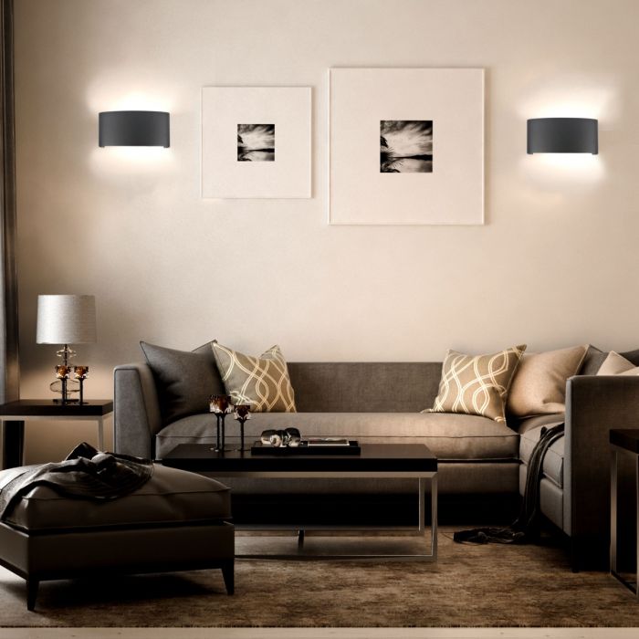 6W(630Lm) LED-fasadarmatur, V-TAC, IP65, svart, neutralvit 4000K