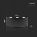 6W(630Lm) LED-fasadarmatur, V-TAC, IP65, svart, neutralvit 4000K