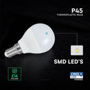 E14 6.5W(600Lm) LED Spuldze, P45, IP20, V-TAC, neitrāli balta gaisma 4000K
