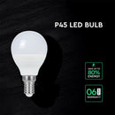 E14 6.5W(600Lm) LED Spuldze, P45, V-TAC, auksti balta gaisma 6500K