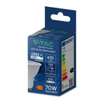 GU10 7.5W(610Lm) LED spuldze,  38°, V-TAC, CREE LED, IP20, silti balta gaisma 4000K