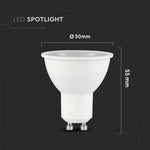 GU10 7.5W(610Lm) LED spuldze,  38°, V-TAC, CREE LED, IP20, silti balta gaisma 4000K