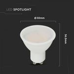 GU10 10W(1000Lm) LEDSpuldze, IP20, V-TAC, auksti balta gaisma 6500K