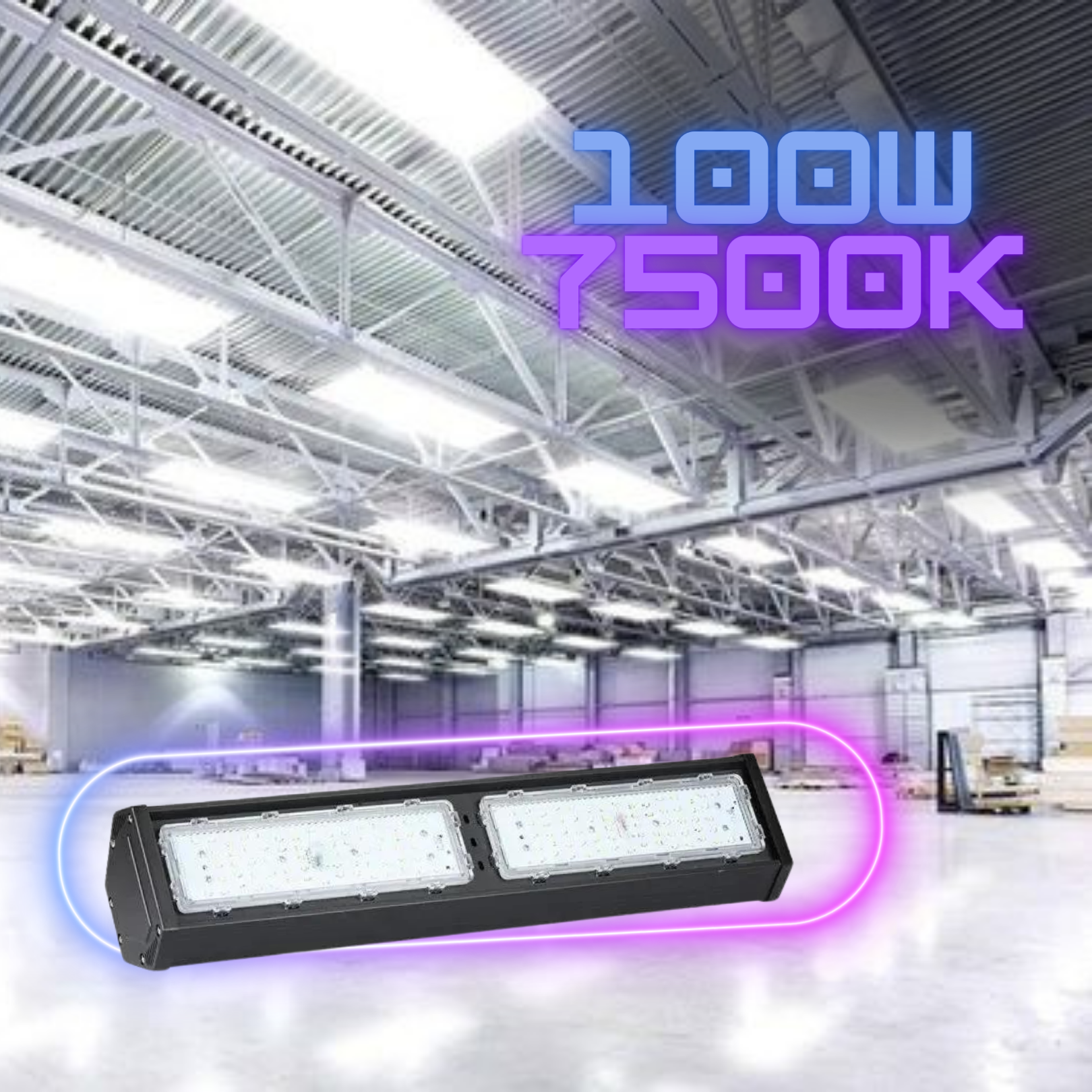 100W (9800Lm) LED lineaarne laovalgusti, IP54, V-TAC SAMSUNG, 6500K külmvalge valgus