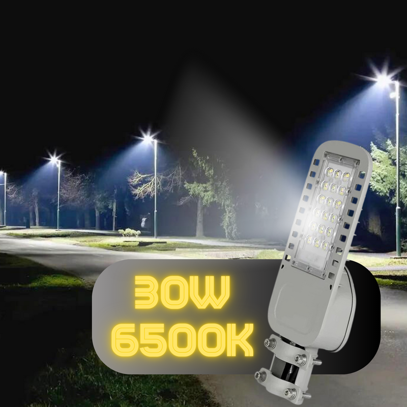 30W (4050Lm) LED V-TAC SAMSUNG gatlykta, 5 års garanti, IP65, kallvit 6500K