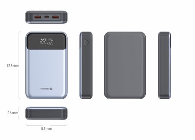 Swissten Power Bank Ārējas uzlādes baterija Datoram 20 000 mAh 100W
