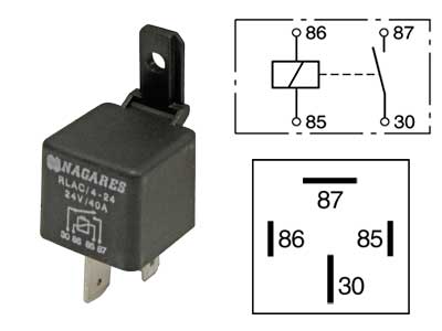 24V 40A kaitselüliti relee