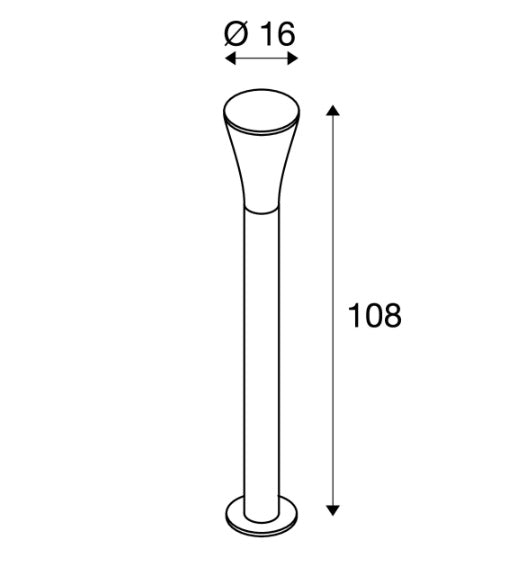 MAX 24W E27 ALPA CONE 100 uz virsmas montējams LED gaismeklis,  antracīts,  IP55, IK03