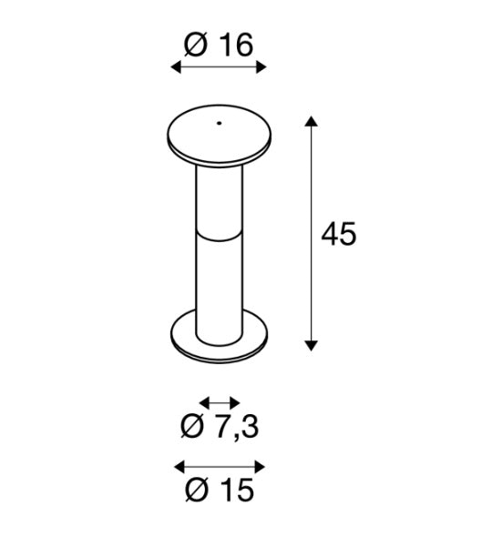 MAX 24W E27 ALPA MUSHROOM 45 uz virsmas montējams LED gaismeklis,  antracīts,  IP55, IK03