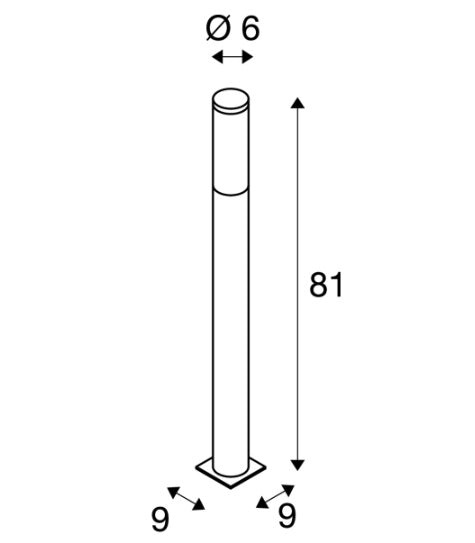 Накладной светодиодный светильник MAX 15W E27 BIG NAILS 80, нержавеющая сталь, IP44
